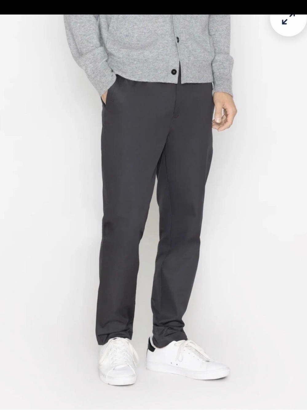 Grana Men's Straight Fit Dark Gray Pants NWT